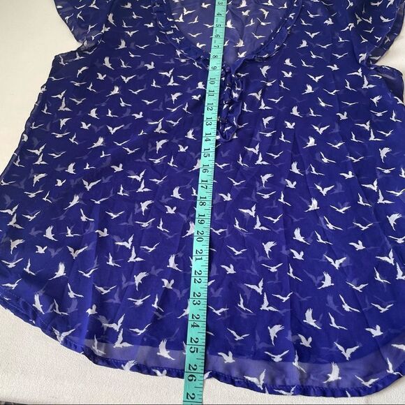 Lily Rose flying birds sheer blouse - Picture 10 of 13